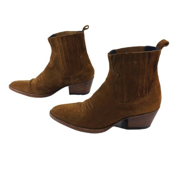 FS1910 GUC $435 Maje Camel Western Boots size 36 US 5.5 - Picture 4 of 10